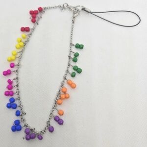 Colorful Beaded Phone Charm